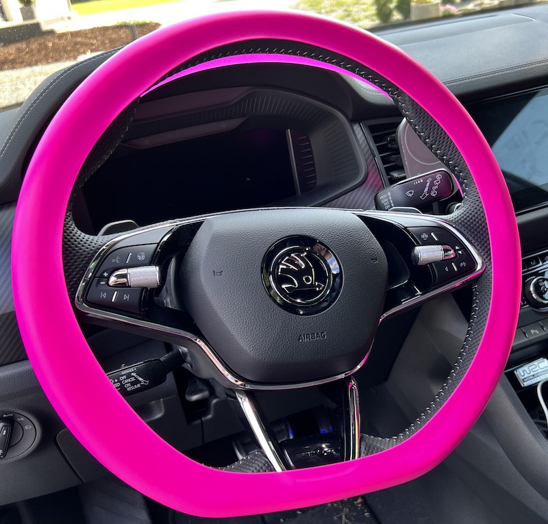 Silikónový poťah na volant GARO neon pink
