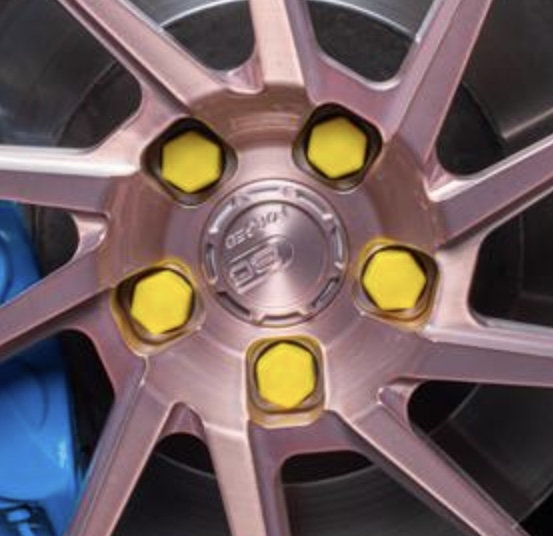 Silikónové krytky skrutiek kolies 17 mm sada 20 ks ŽLTÁ