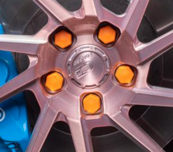 Silikónové krytky skrutiek kolies 17 mm sada 20 ks ORANŽOVÁ