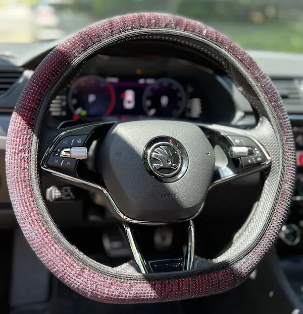 Poťah volantu CrystalS Red