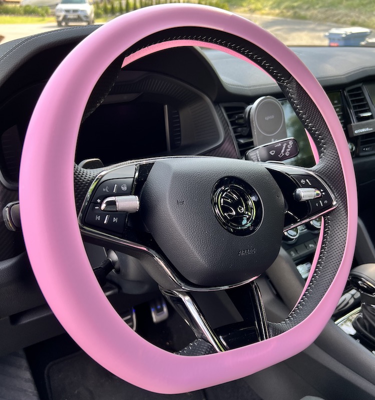 Silikónový poťah na volant GARO baby pink