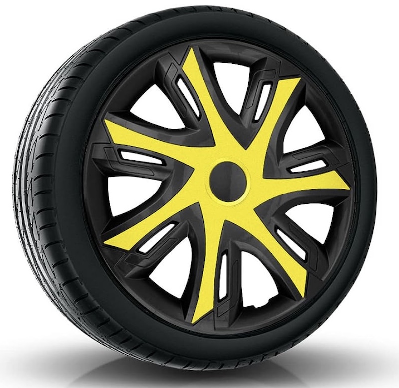Puklice na kolesá NRM N-Power žltá/čierna