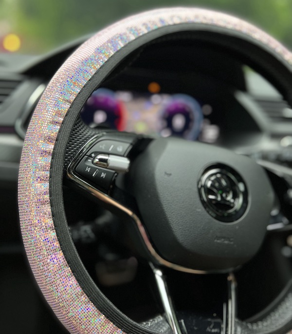 Látkový poťah na volant Disco ružový