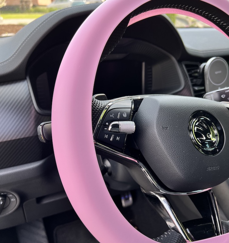 Silikónový poťah na volant GARO baby pink