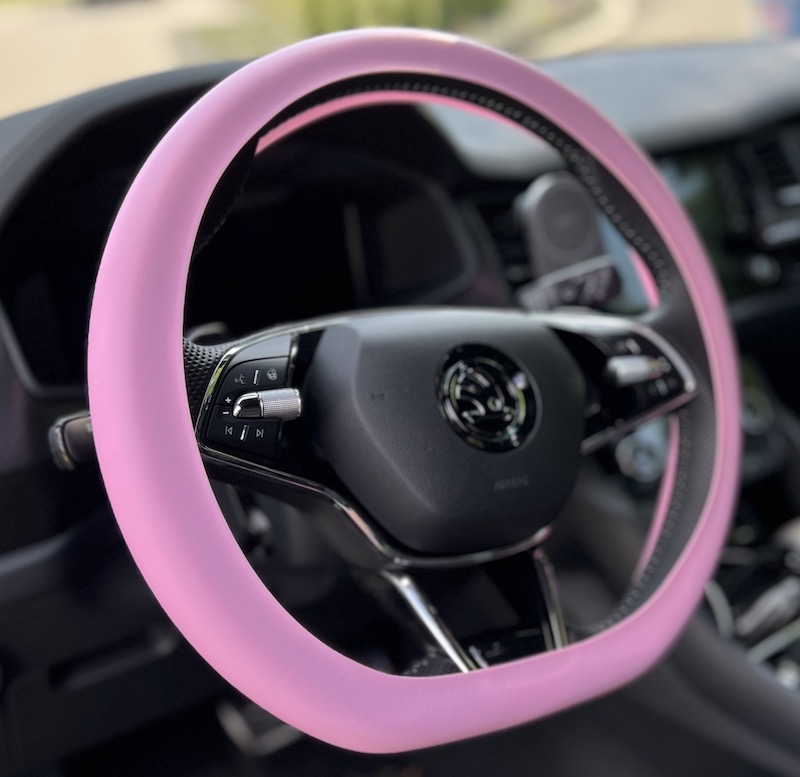 Silikónový poťah na volant GARO baby pink