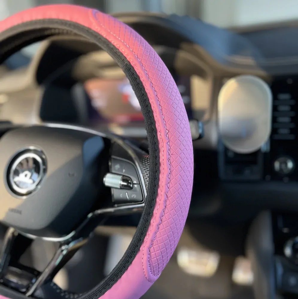 Koženkový poťah na volant Pink