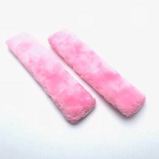 Návlek na bezpečnostný pás chlpatý PINK 2ks